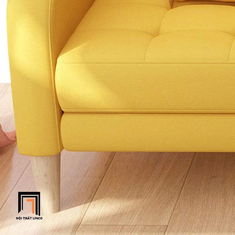 Ghế sofa băng nhỏ gọn BT308 Leon 1m6 màu xanh lá vải nỉ đẹp