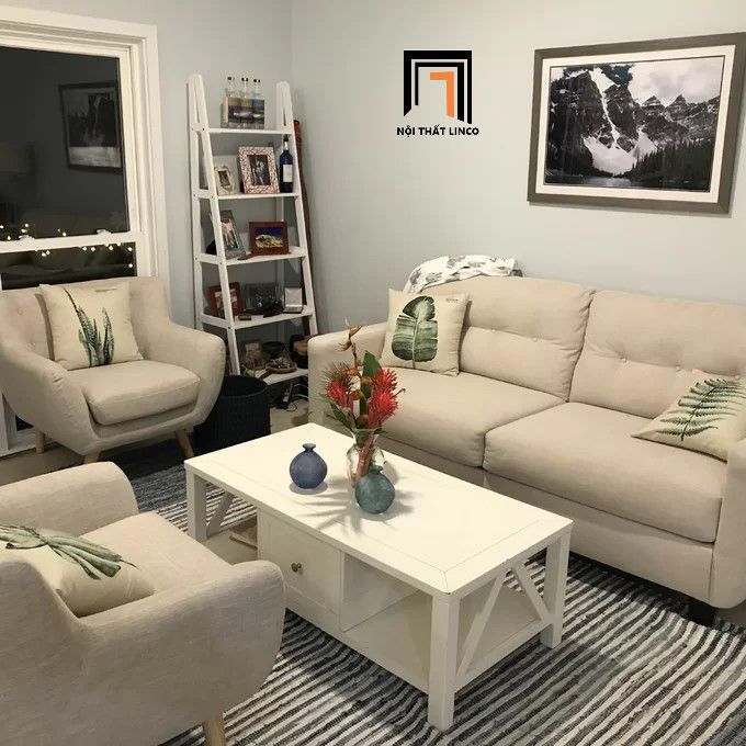 Ghế sofa đơn giá rẻ DT14 Ellice màu xám đậm vải bố