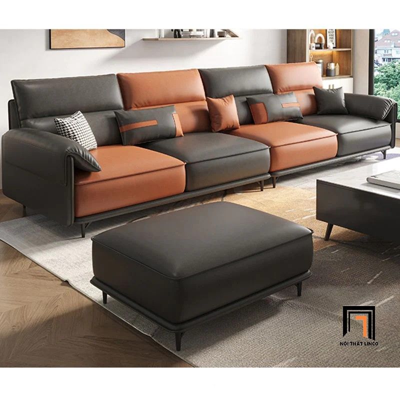 Ghế sofa góc chữ L da giả GT157 Waco 2m4 x 1m6 sang trọng