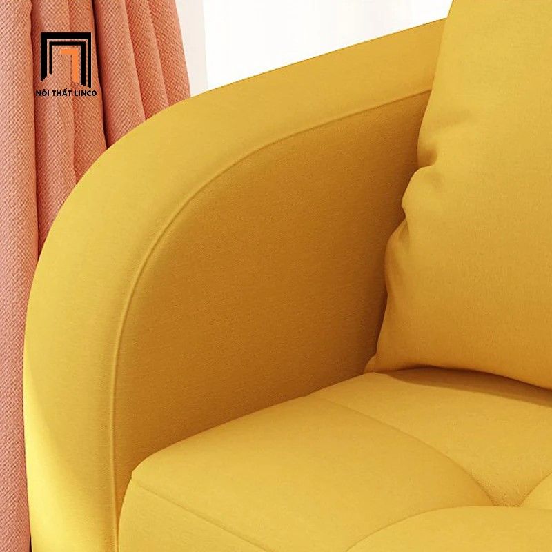 Ghế sofa băng nhỏ gọn BT308 Leon 1m6 màu xanh lá vải nỉ đẹp