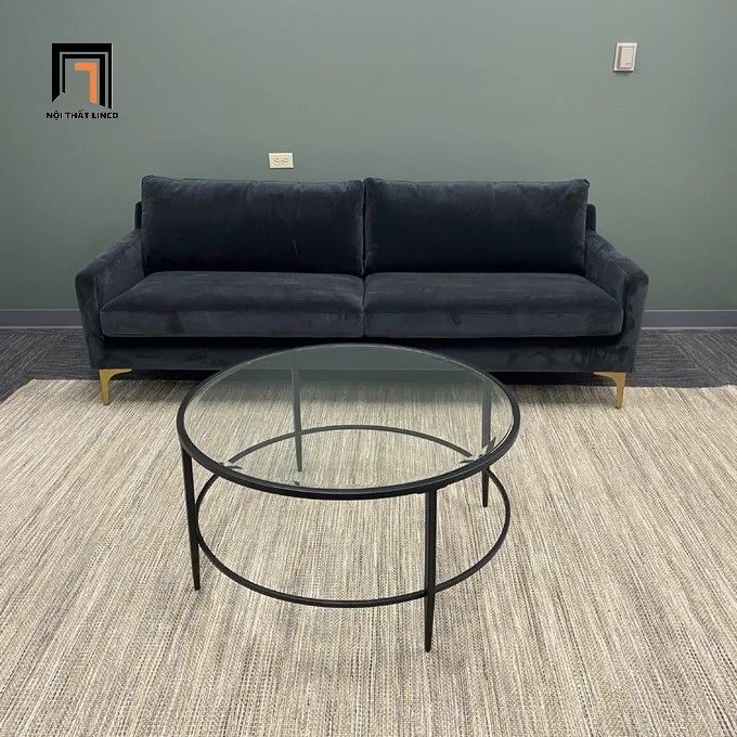 Ghế sofa băng màu xám trắng BT36 Jones dài 1m9 chân inox giá rẻ