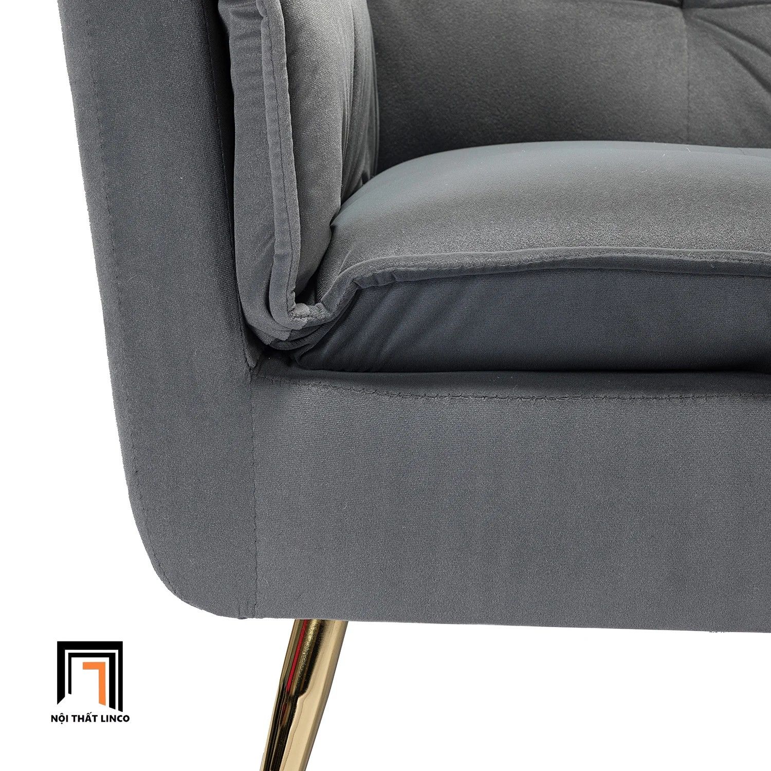 Ghế sofa đơn sang trọng DT4 Toulouse vải nhung cho shop tiệm