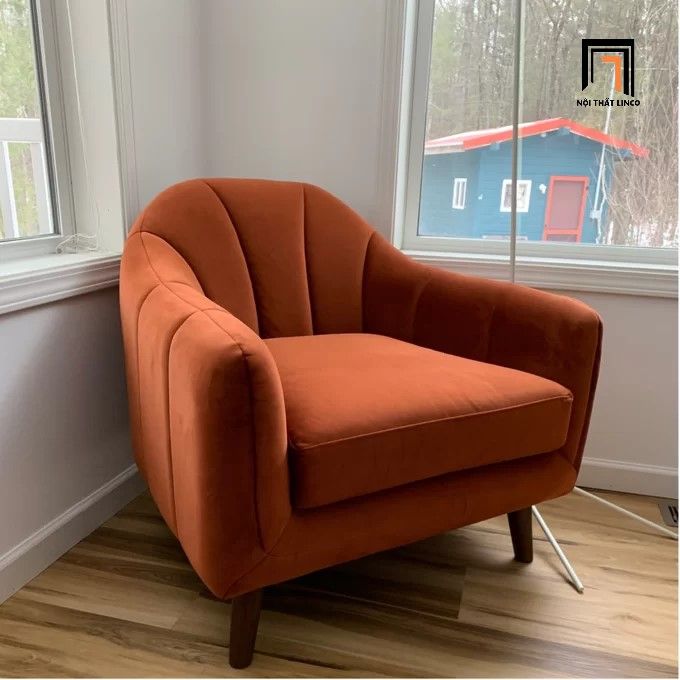 Ghế sofa đơn sang trọng DT39 Mistana cho gia đình vải nhung