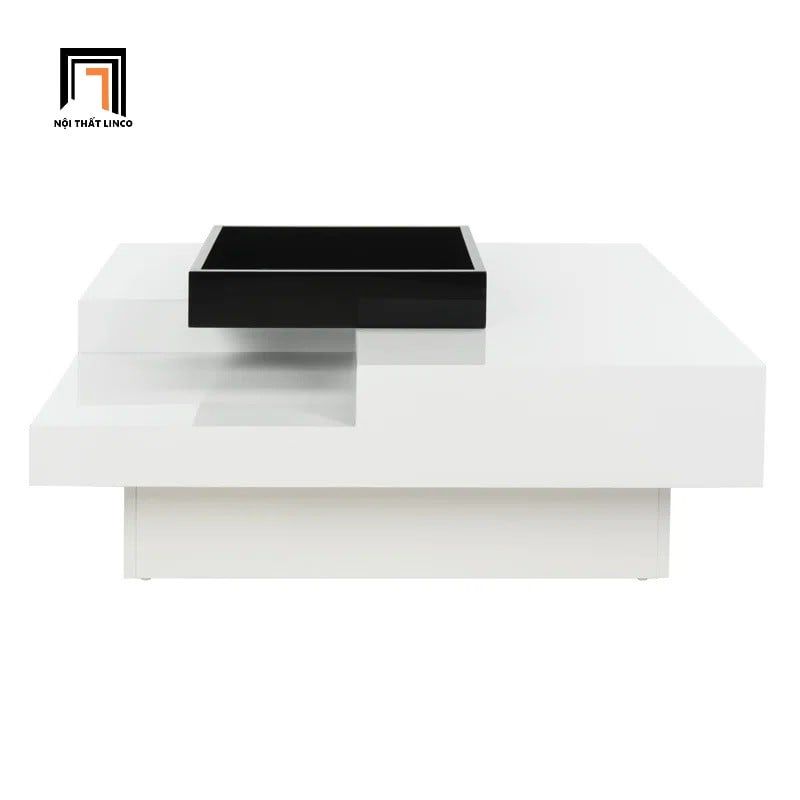 Bàn trà ván gỗ mdf vuông 80cm BSF26 Bagym phòng khách lớn