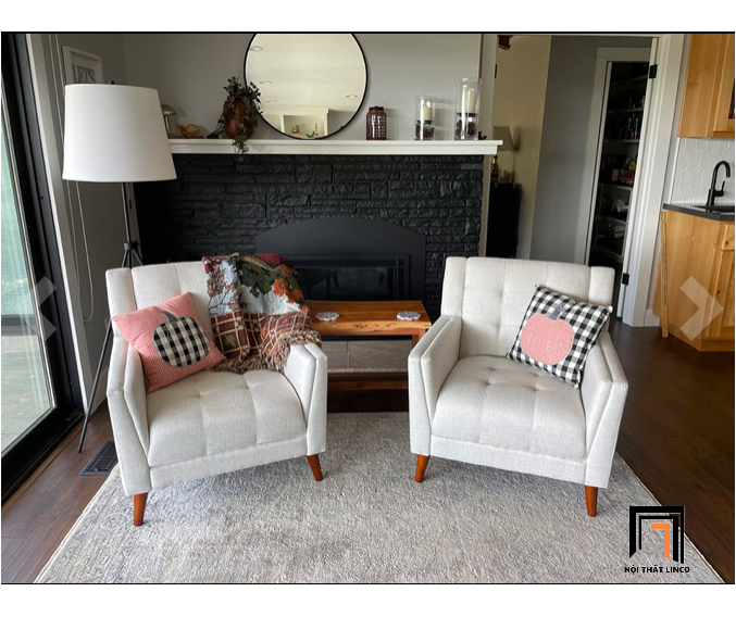 Ghế sofa đơn vải nỉ xinh xắn DT26 Monte cho phòng khách đẹp