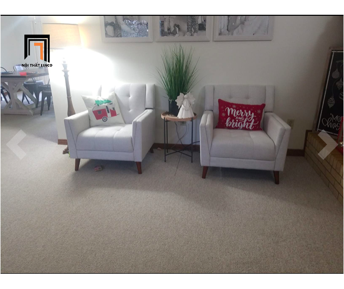 Ghế sofa đơn vải nỉ xinh xắn DT26 Monte cho phòng khách đẹp