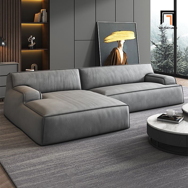 Bộ ghế sofa góc chữ L hiện đại GT148 Station 2m8 x 1m6 màu xám