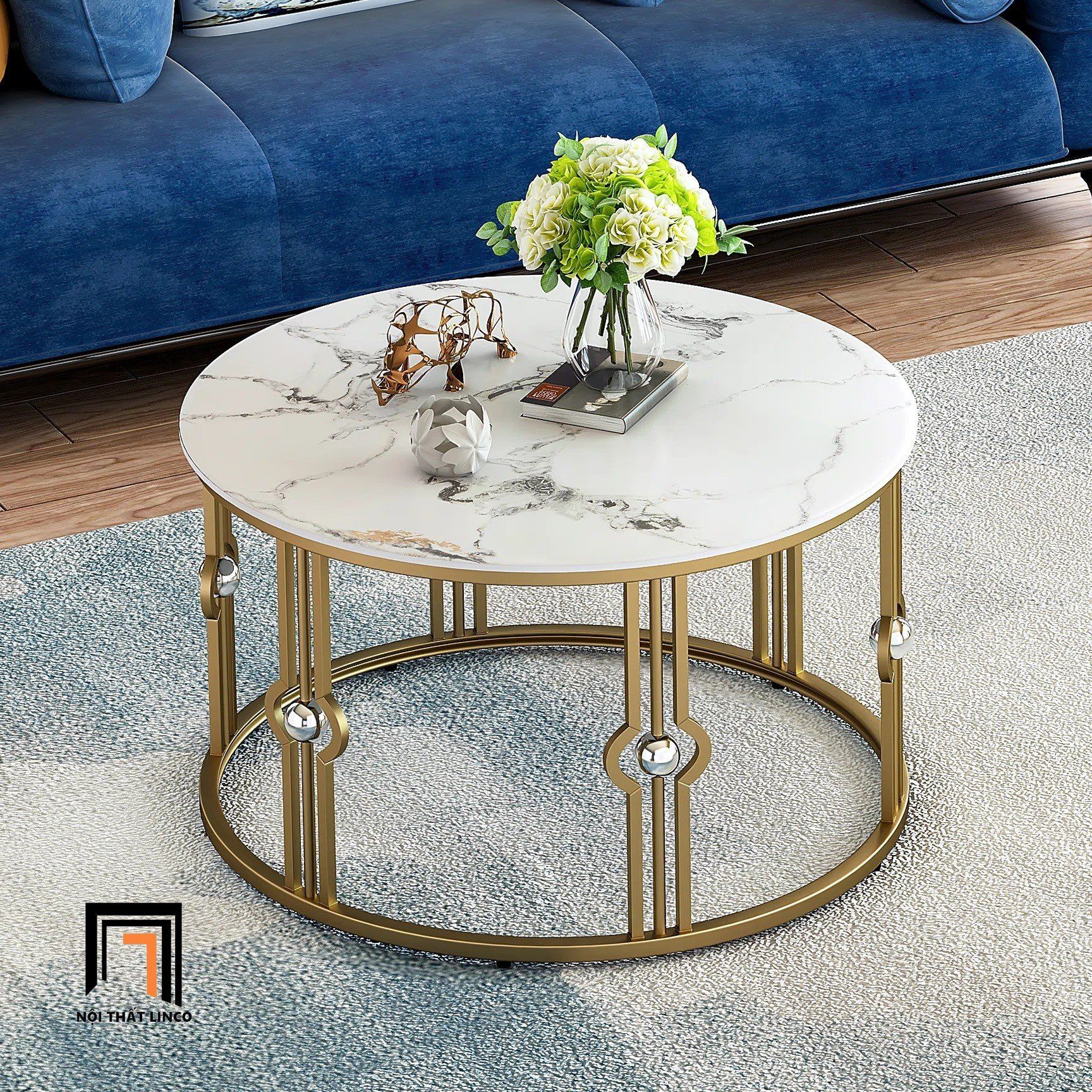 Bàn sofa mặt đá 60 cao cấp khung chân sắt BSF64 Elgin giá rẻ