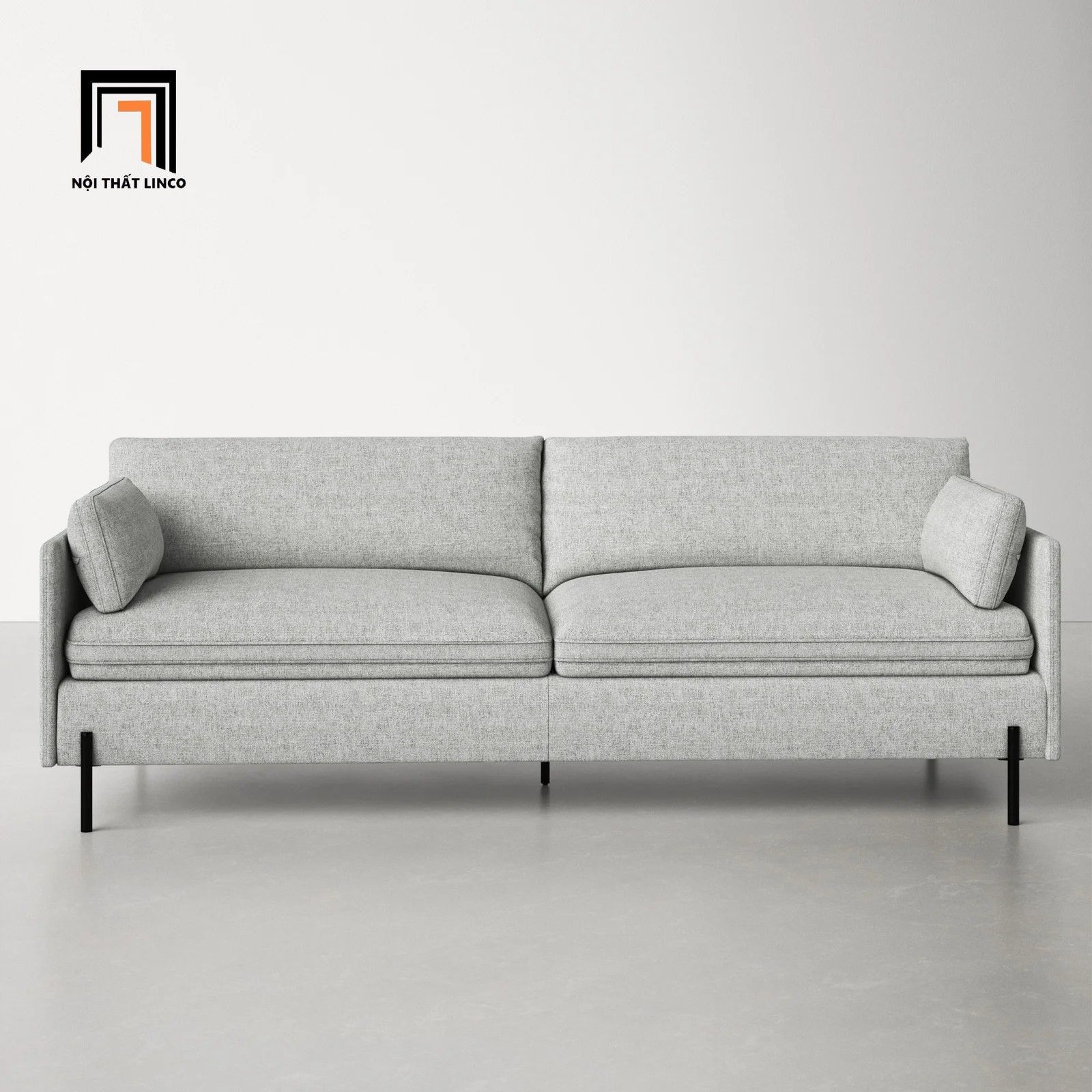 Ghế sofa băng xám trắng BT53 Moab dài 1m9 cho căn hộ chung cư