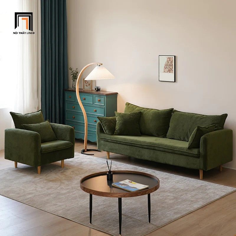 Ghế sofa băng dài 1m9 màu cam đất BT306 Nocito cho chung cư