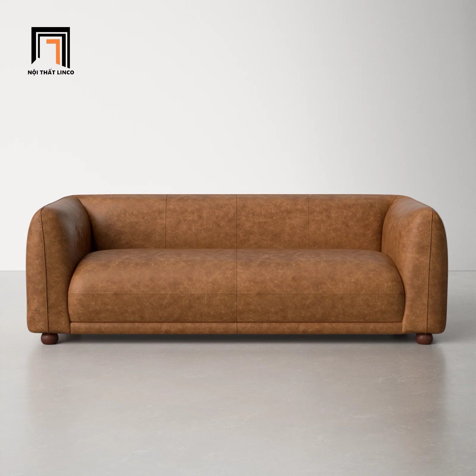 Ghế sofa băng 2m da công nghiệp BT328 Julio căn hộ chung cư