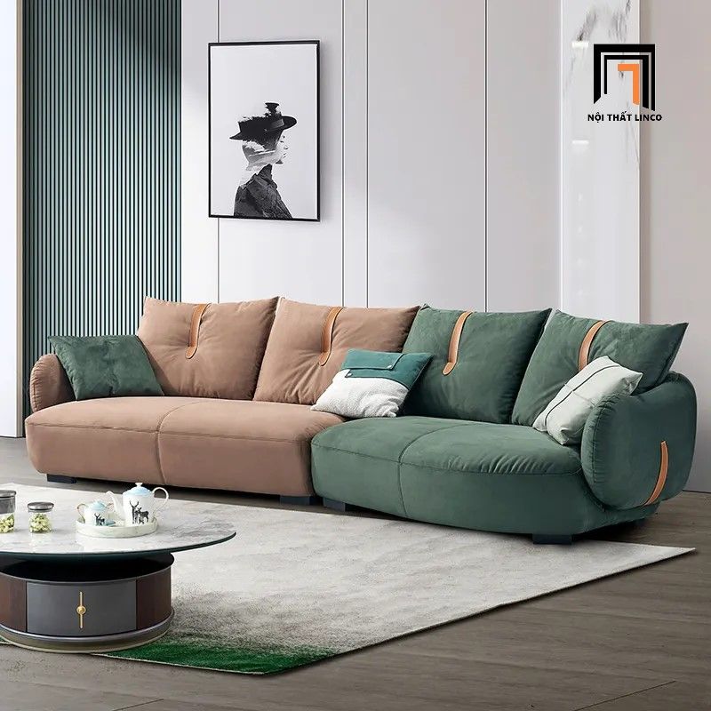 Ghế sofa băng cong dài 2m6 BT84 Guava phòng khách gia đình