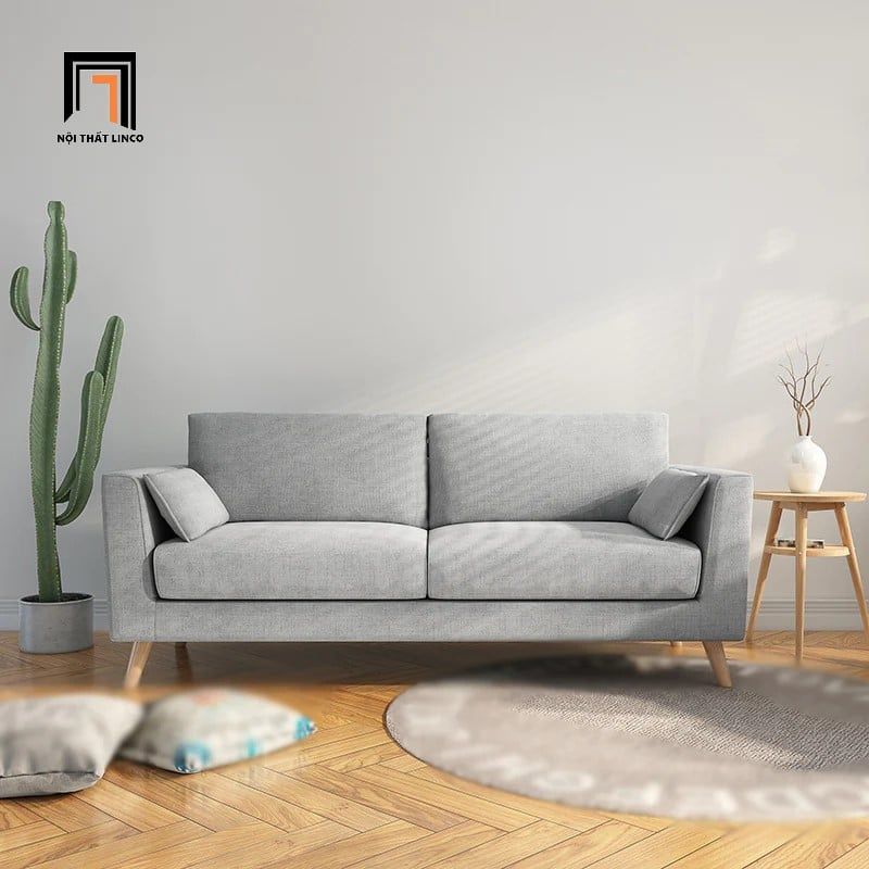 Bộ ghế sofa phòng khách xinh xắn KT114 Ufor màu vàng vải nỉ