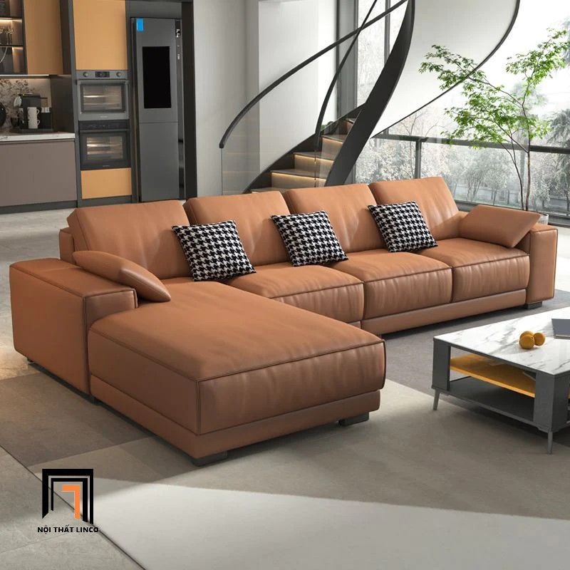 Bộ ghế sofa góc L sang trọng GT177 Kenora 3m x 1m6 da Pu simili