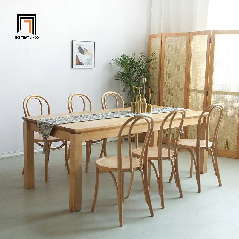 Set bàn ghế ăn gỗ ash 28-KH6-G55-B108 cho gia đình sang trọng