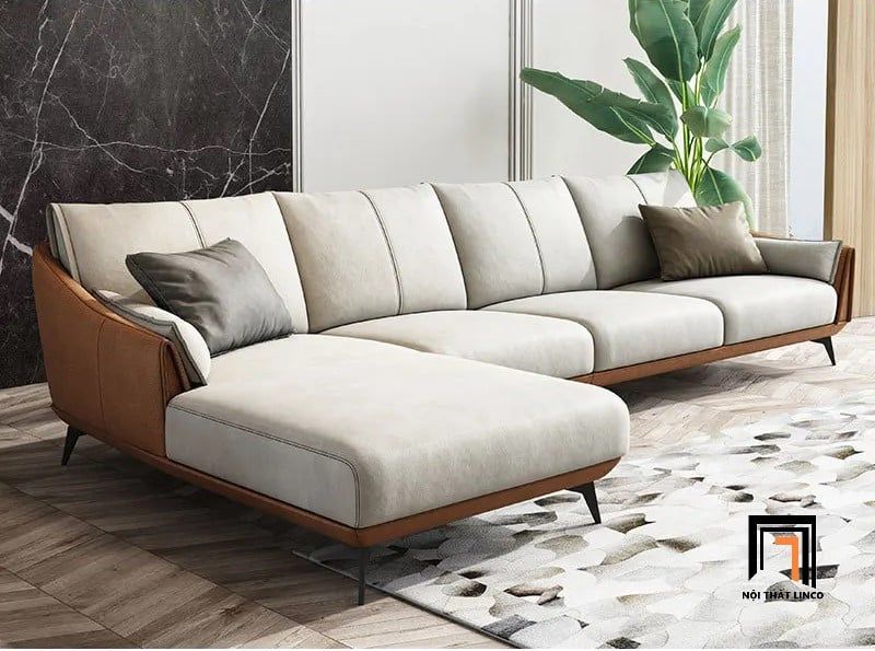Bộ ghế sofa góc L GT34 Milliner 3m x 1m6 da công nghiệp