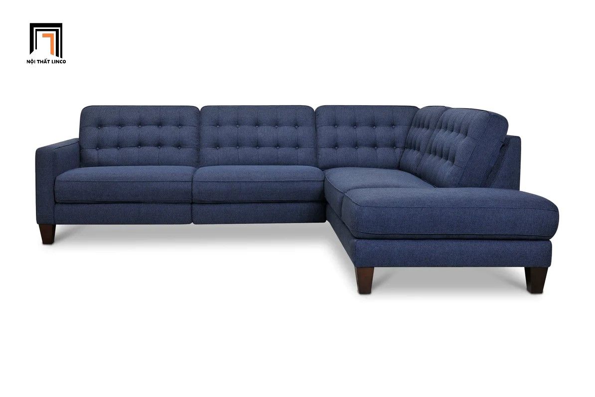 Bộ ghế sofa góc L GT17 Toranado 2m4 x 2m giật nút sang trọng