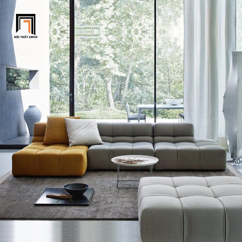 Ghế sofa góc L GT202 Feiyi 2m25 x 1m2 phòng khách giá rẻ