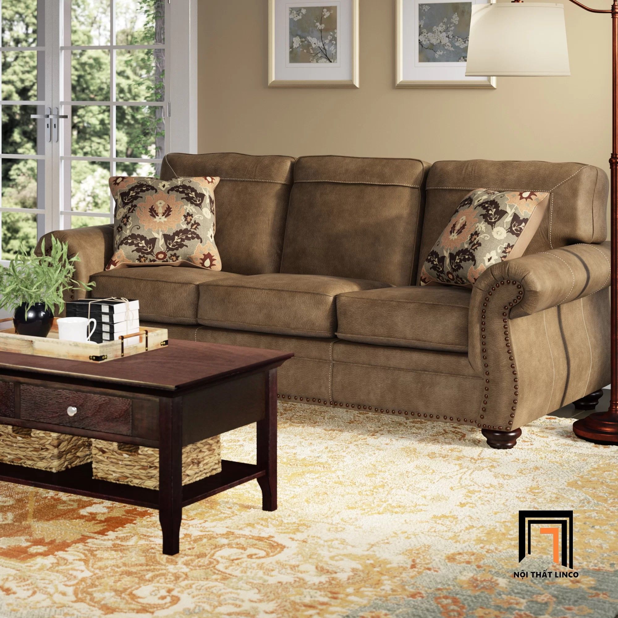 Bộ ghế sofa cao cấp KT160 Ambrister phong cách tân cổ điển