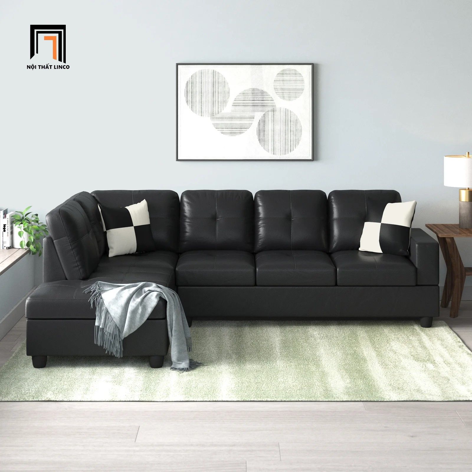 Bộ ghế sofa góc giá rẻ 2m7 x 1m6 GT215 Arkas cho gia đình