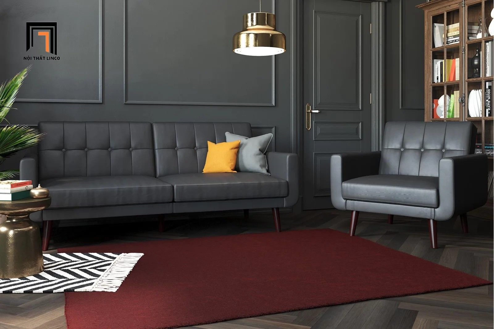 Bộ ghế sofa văn phòng KT12 Gaige da công nghiệp giá rẻ