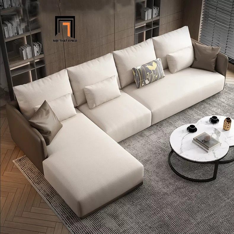 Ghế sofa góc L 3m x 1m6 GT25 Nordic da công nghiệp phối màu