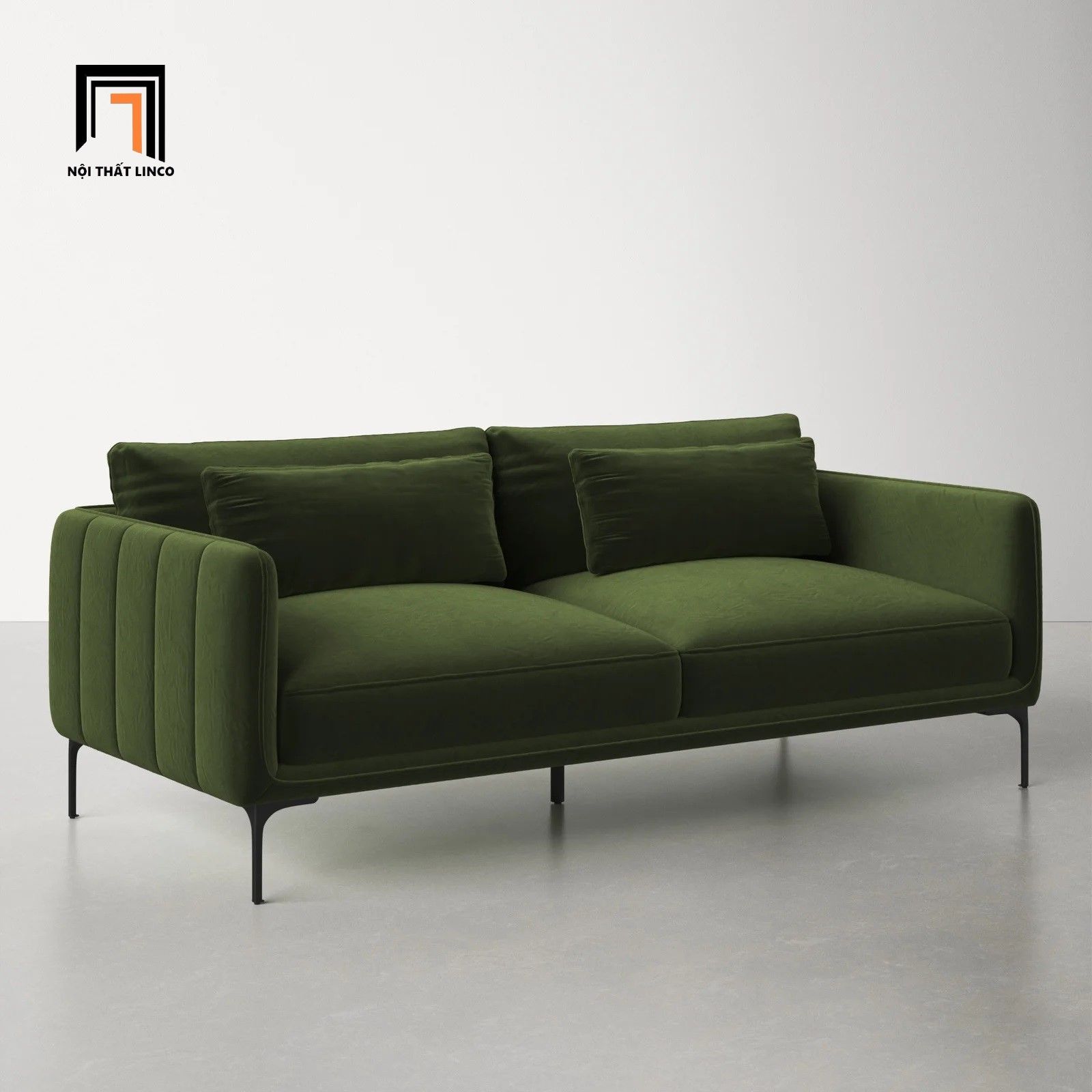 Ghế sofa văng dài 1m9 giá rẻ BT127 Rae xanh lá cho chung cư