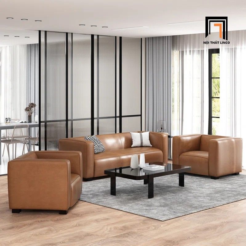 Bộ ghế sofa văn phòng tiếp khách KT149 Goyette da Pu giá rẻ