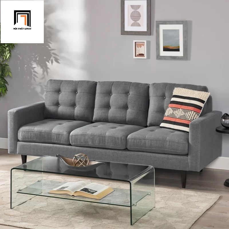 Ghế sofa văng (băng) gia đình 2m 3 chỗ ngồi màu xám