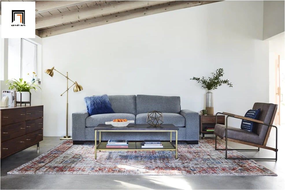 Ghế sofa băng nhỏ gọn BT14 dài 1m8 vải bố thư giản
