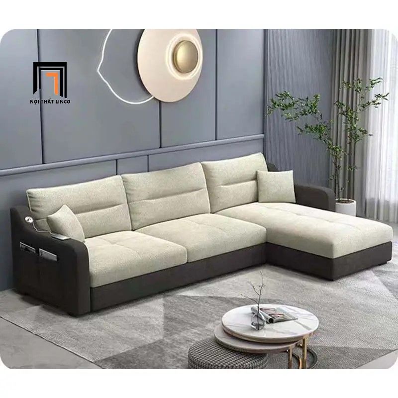 Bộ ghế sofa góc 2m4 x 1m6 GT53 Kles cho căn hộ chung cư