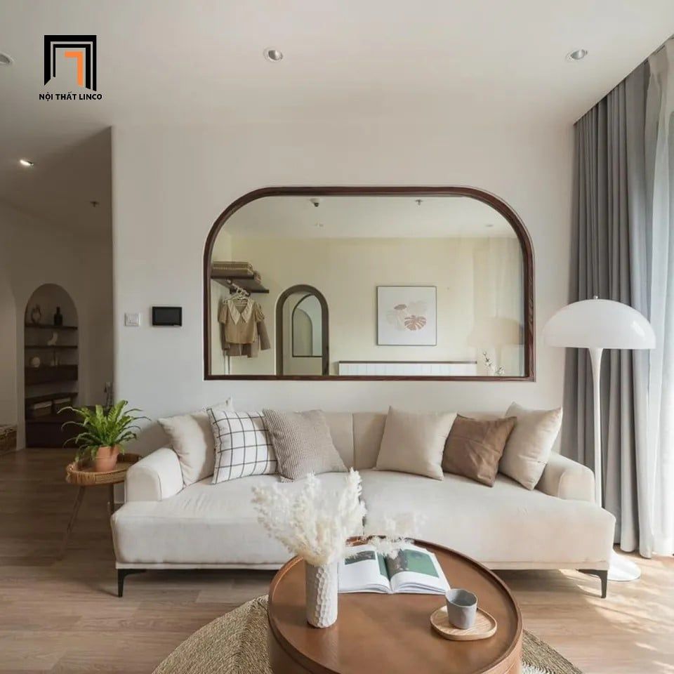 Ghế sofa văng nỉ dài 2m2 BT79 Colaxing màu trắng kem
