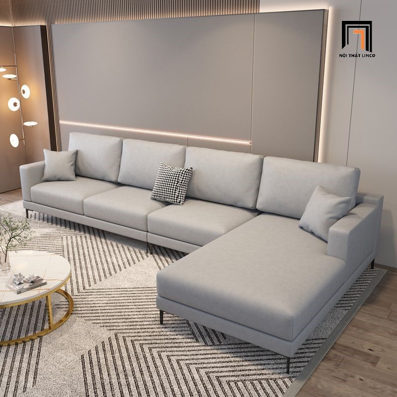 Bộ ghế sofa góc gia đình GT115 Grove 3m15 x 1m6 da công nghiệp