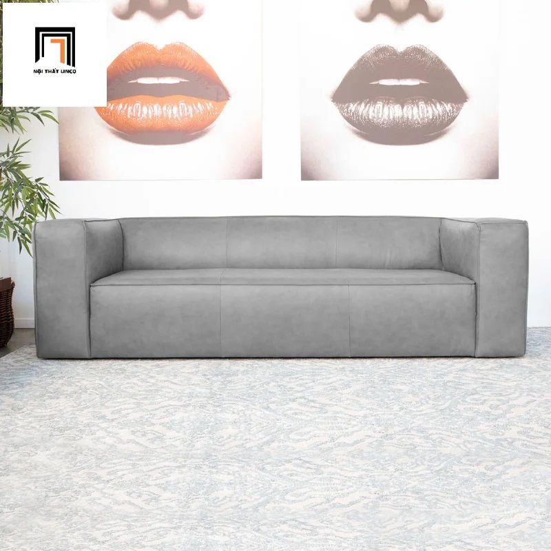Ghế sofa băng da giả cao cấp BT9 Bezeme dài 2m màu da nâu da bò