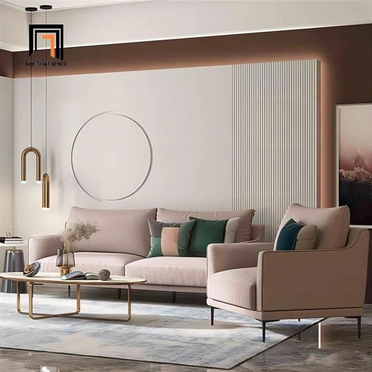 Bộ 2 ghế sofa bọc vải nỉ KT145 Chenille phòng khách gia đình
