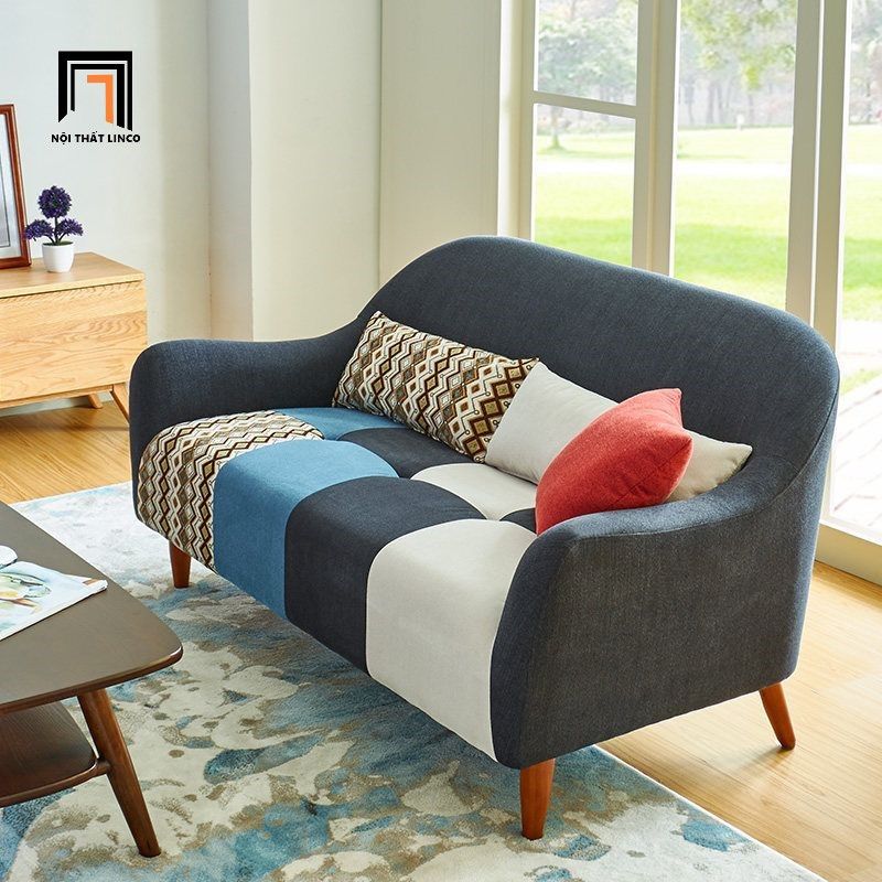 Set ghế sofa vải nỉ xinh xắn KT108 Nexon cho gia đình nhỏ gọn