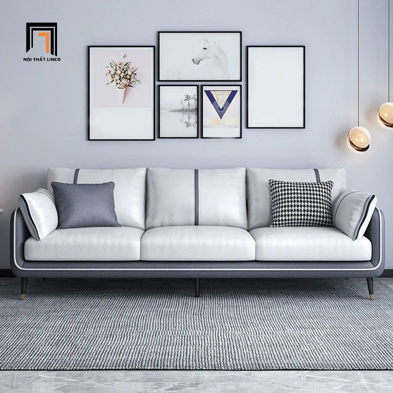 Ghế sofa băng cao cấp BT188 Sken da công nghiệp dài 2m1