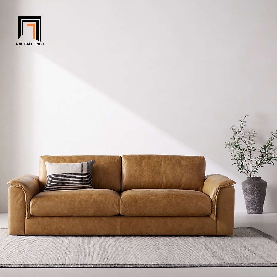 Ghế sofa băng da công nghiệp đẹp BT311 Wythe 1m9 sang trọng