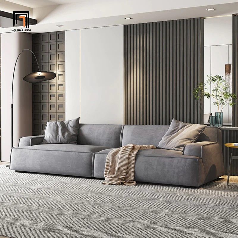 Ghế sofa băng cho phòng khách chung cư BT179 Station 2m4 vải nhung