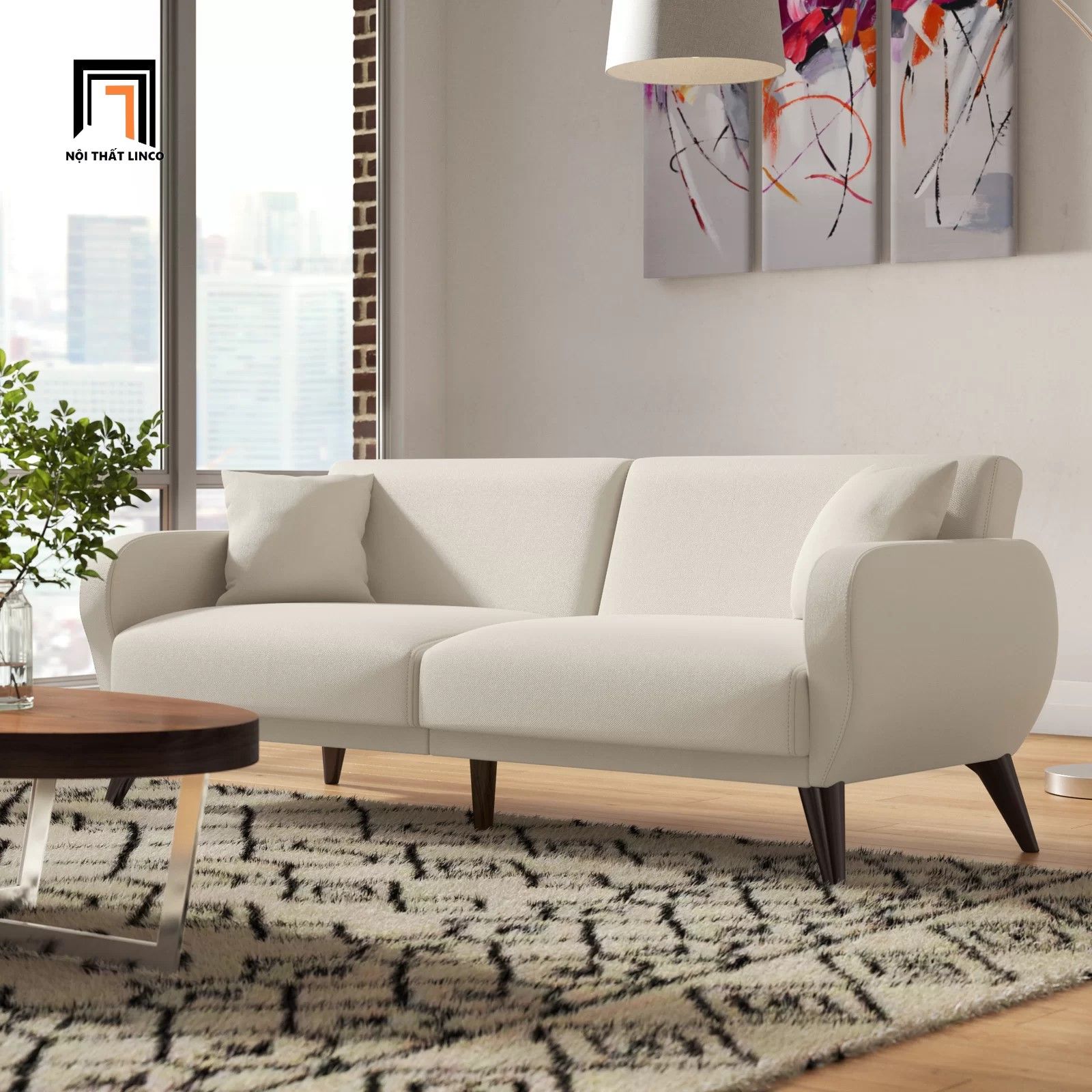 Ghế sofa giường đa năng giá rẻ GB56 Sofox 1m9 vải nhung