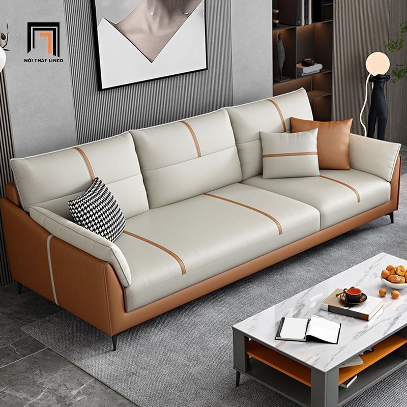 Ghế sofa băng gia đình 2m1 da giả BT192 Shawee phối màu đẹp