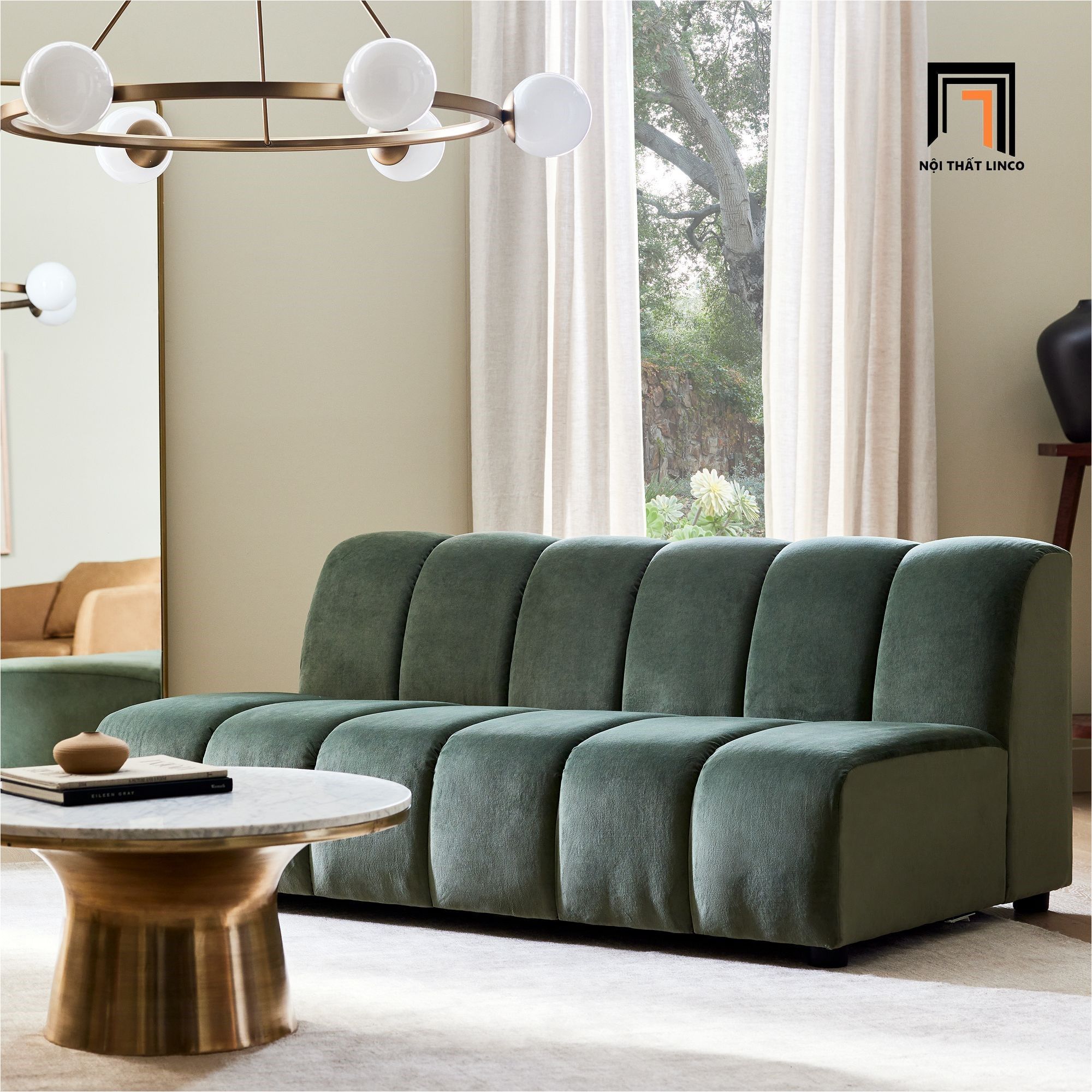 Ghế sofa băng nệm chia múi BT271 Avalon dài 1m7 cho phòng ngủ