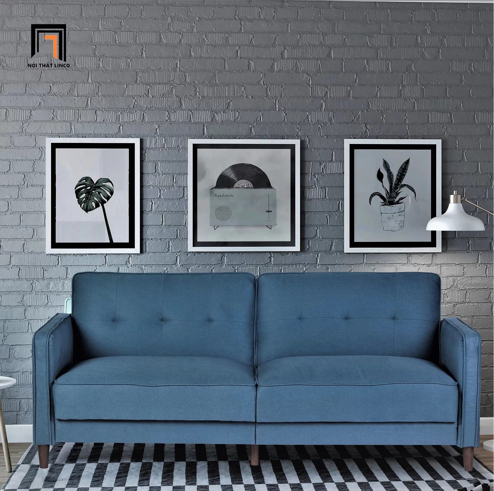 Ghế sofa giường gấp gọn GB39 Swampscott 1m8 xanh dương