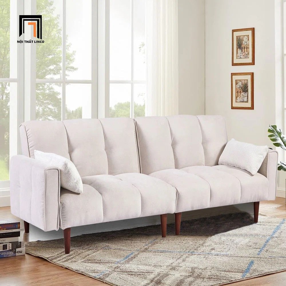 Ghế sofa giường vải nỉ GB50 Union 1m8 vải nỉ xanh đậm