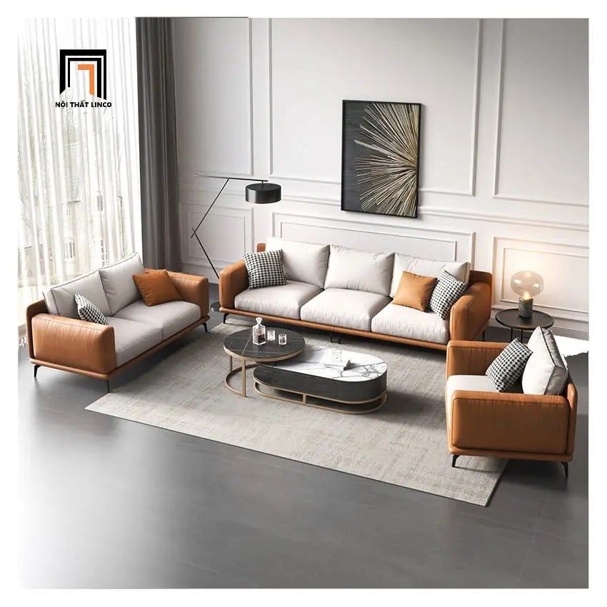 Bộ ghế sofa gia đình hiện đại KT36 Modela phối màu trẻ trung