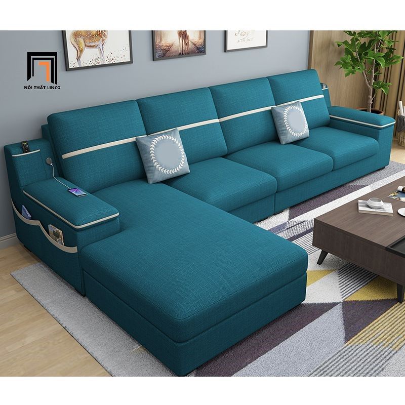 Bộ ghế sofa góc L vải nỉ GT217 Tobain 2m76 x 1m65 giá rẻ