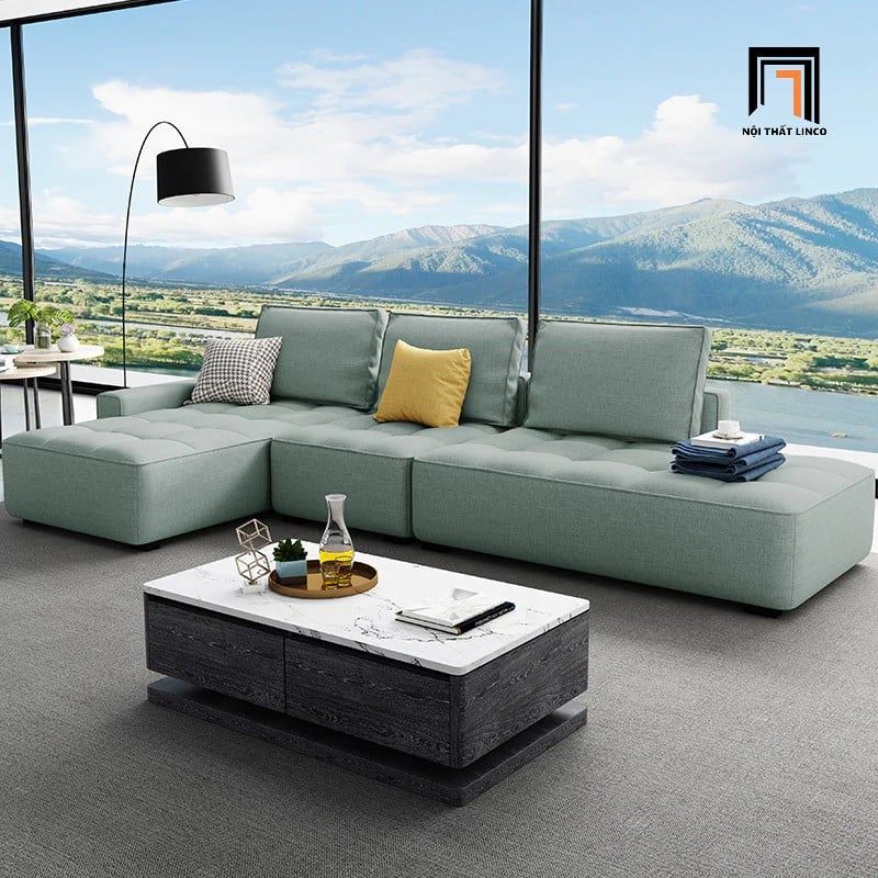 Ghế sofa góc chữ L giá rẻ GT160 Iberia 2m8 x 1m6 vải nỉ bố
