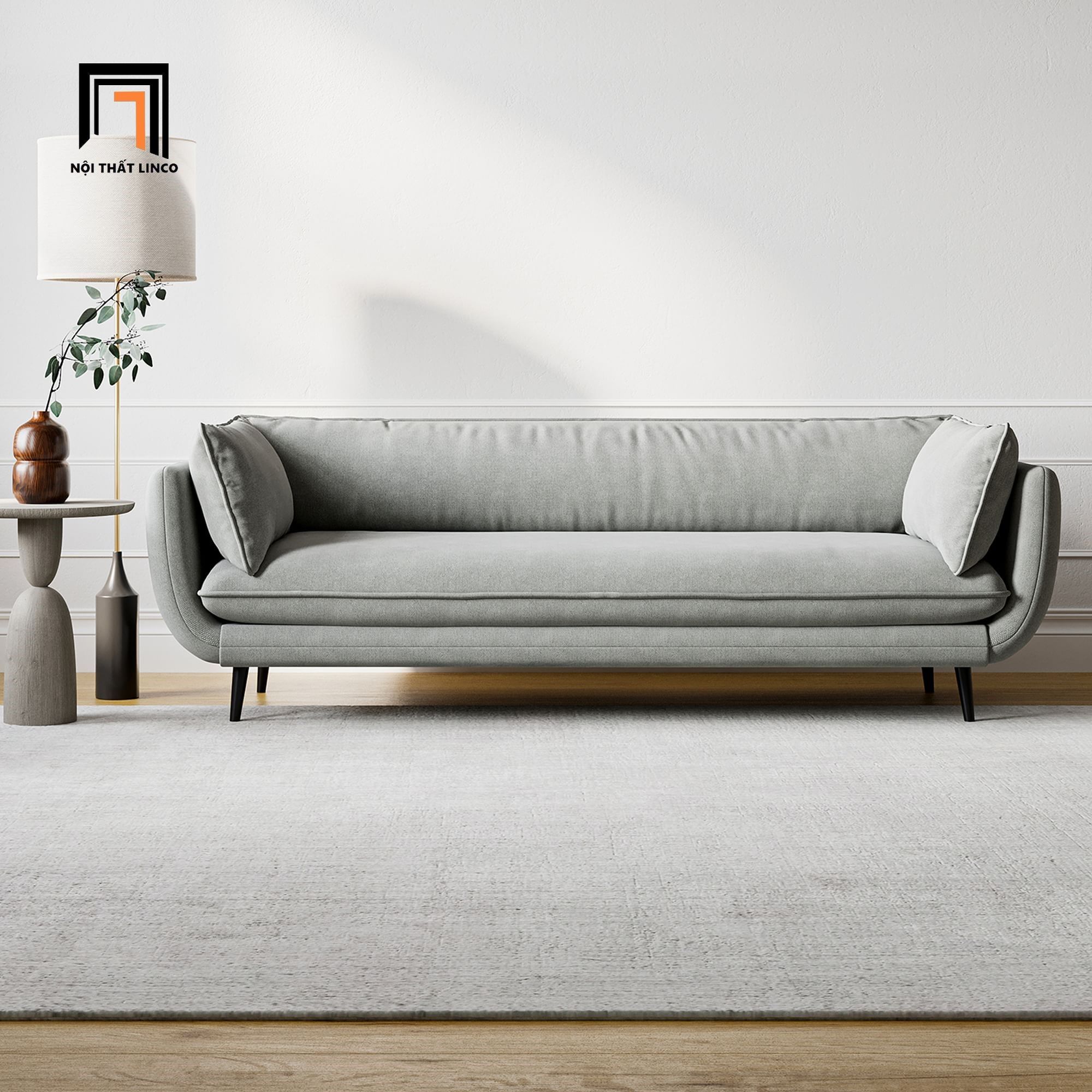 Ghế sofa băng cong dài 2m1 sang trọng BT125 Circa vải nhung