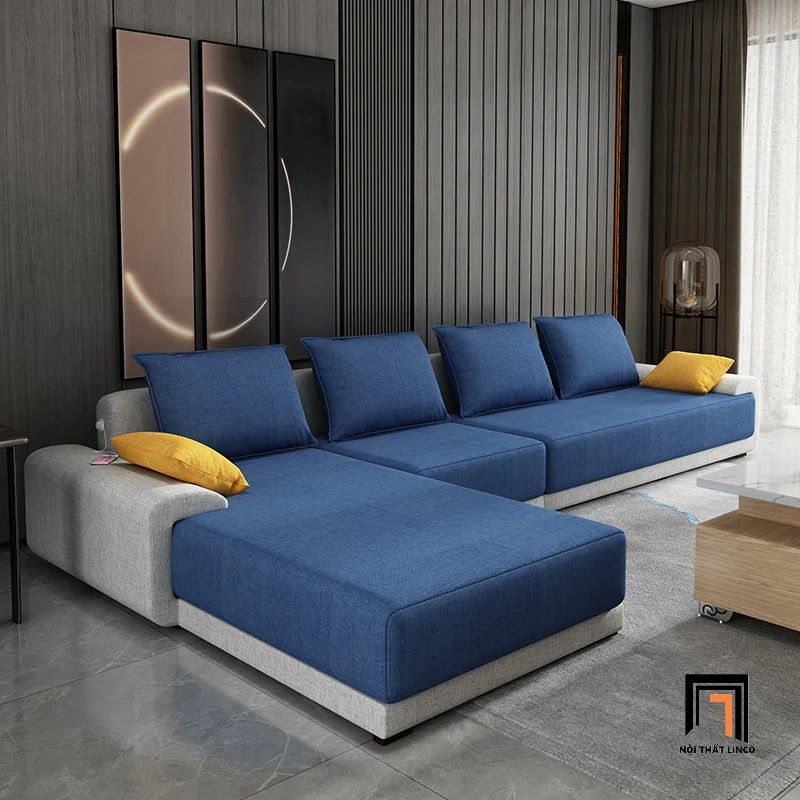 Bộ ghế sofa góc chữ C gia đình GT141 Casper 3m x 1m8 sang trọng