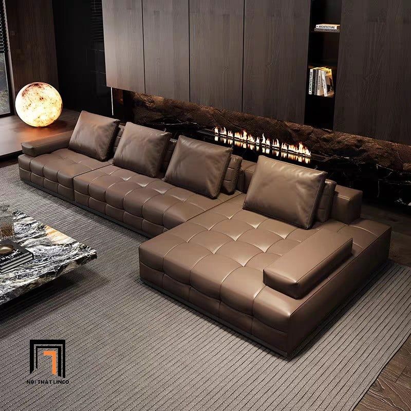 Ghế sofa góc giật lún hiện đại GT265 Jobee 3m2 x 1m4 bọc da